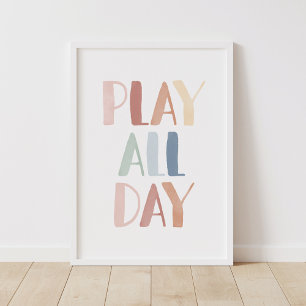 Rainbow Play All Day Kids Room Decor