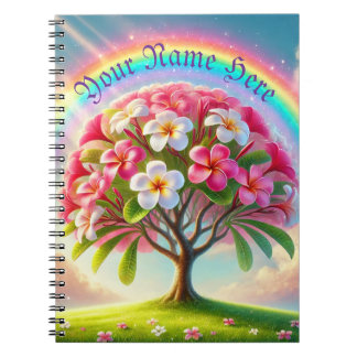 Rainbow Plumeria Notebook