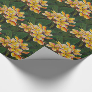 Rainbow Plumeria Wrapping Paper