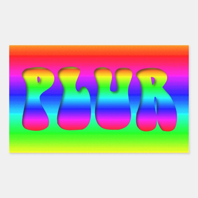 Rainbow PLUR Sticker (Front)