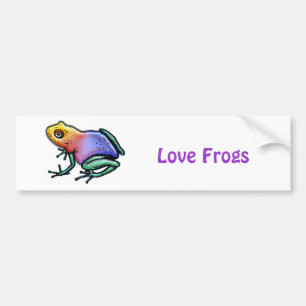 Rainbow Poison Dart Frog Bumper Sticker