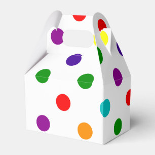 RAINBOW POLKA DOT FAVOR BOX