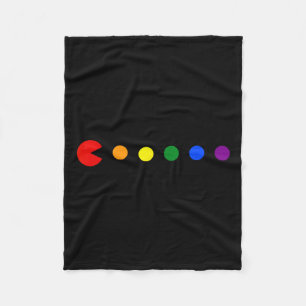 Rainbow Polka Dot Gay Pride Month Lgbtq Ally Fleece Blanket