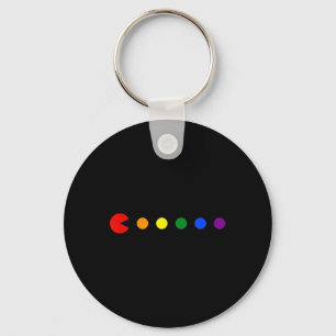 Rainbow Polka Dot Gay Pride Month Lgbtq Ally Keychain
