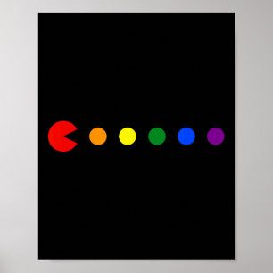 Rainbow Polka Dot Gay Pride Month Lgbtq Ally  Poster