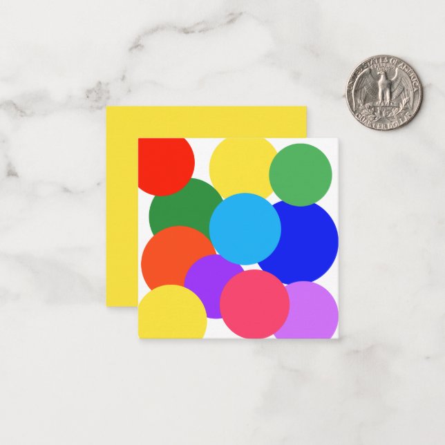 Rainbow Polka Dots   Card (Front/Back In Situ)