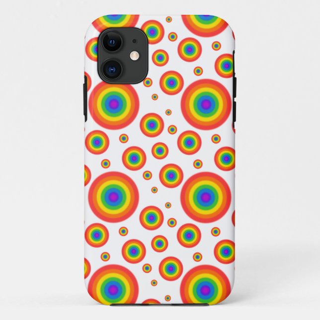 Rainbow Polka Dots Case-Mate iPhone Case (Back)