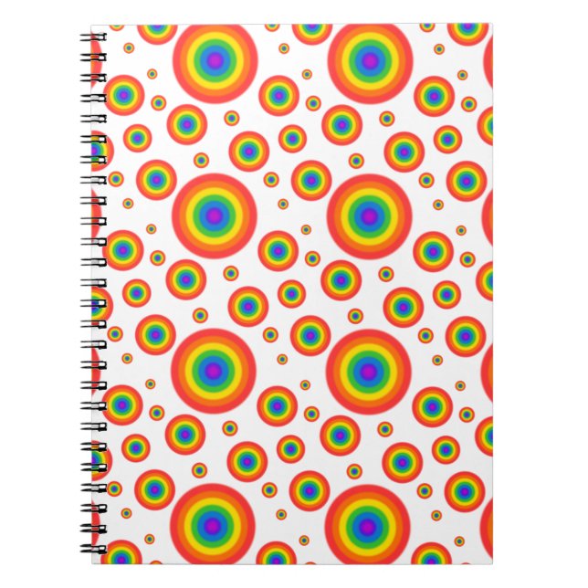 Rainbow Polka Dots Notebook (Front)