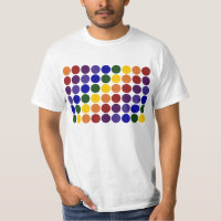 Rainbow Polka Dots on White