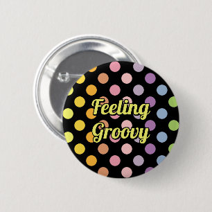 Rainbow Polka Dots Pattern 2 Inch Round Button