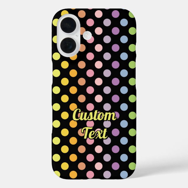 Rainbow Polka Dots Pattern Case-Mate iPhone Case (Back)