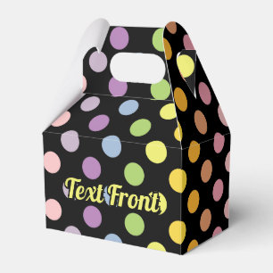 Rainbow Polka Dots Pattern Favor Box