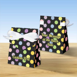 Rainbow Polka Dots Pattern Favor Box