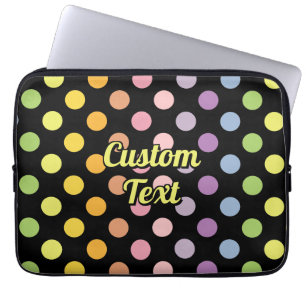 Rainbow Polka Dots Pattern Laptop Sleeve