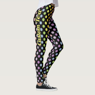 Rainbow Polka Dots Pattern Leggings