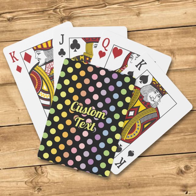 Rainbow Polka Dots Pattern Playing Cards (Creator Uploaded)