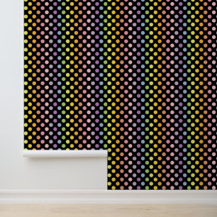 Rainbow Polka Dots Pattern Wallpaper