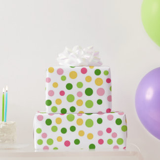 Rainbow Polkadot Pattern Colourful Wrapping Paper