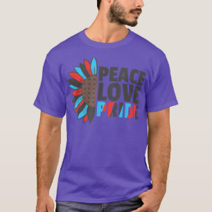 Rainbow Polyamory Flag Pride Lgbtq Sunflower T-Shirt
