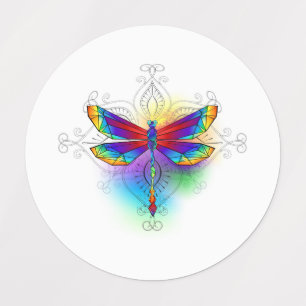 Rainbow Polygonal Dragonfly