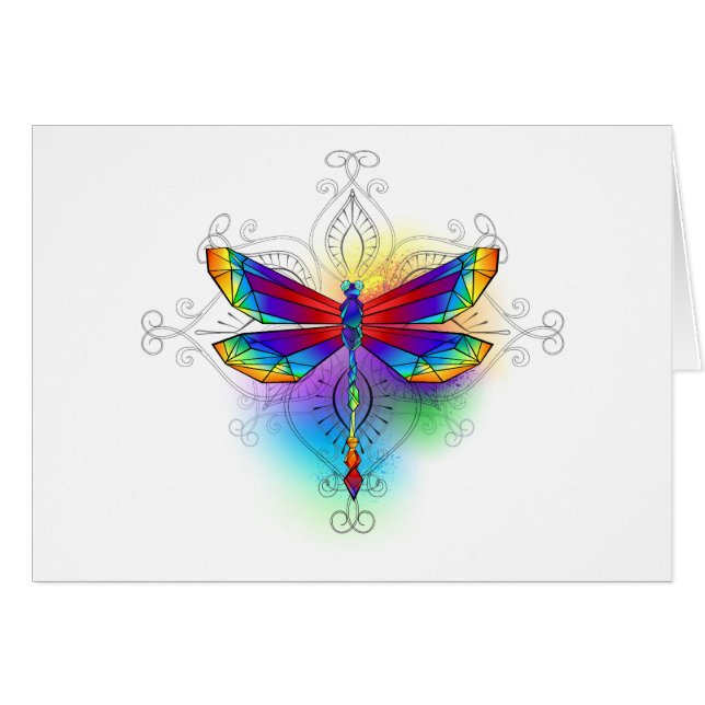 Rainbow Polygonal Dragonfly (Front Horizontal)