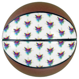Rainbow Polygonal Dragonfly Basketball