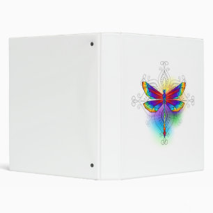 Rainbow Polygonal Dragonfly Binder