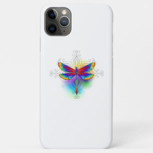 Rainbow Polygonal Dragonfly iPhone 11 Pro Max Case