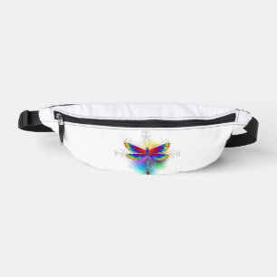 Rainbow Polygonal Dragonfly Fanny Pack