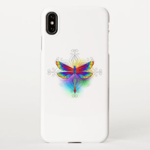 Rainbow Polygonal Dragonfly iPhone XS Max Case