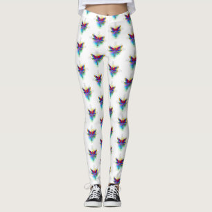 Rainbow Polygonal Dragonfly Leggings