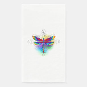 Rainbow Polygonal Dragonfly Napkin