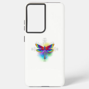 Rainbow Polygonal Dragonfly Samsung Galaxy Case