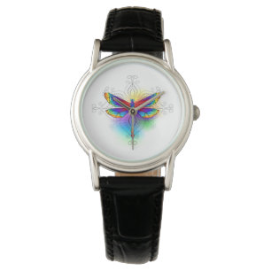 Rainbow Polygonal Dragonfly Watch