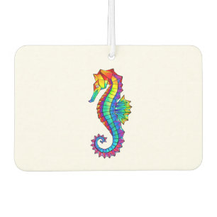 Rainbow Polygonal Seahorse Air Freshener