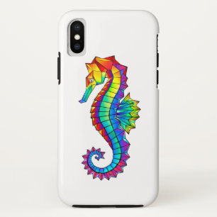 Rainbow Polygonal Seahorse Case-Mate iPhone Case