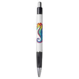 Rainbow Polygonal Seahorse Pen