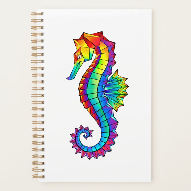 Rainbow Polygonal Seahorse Planner (Front)