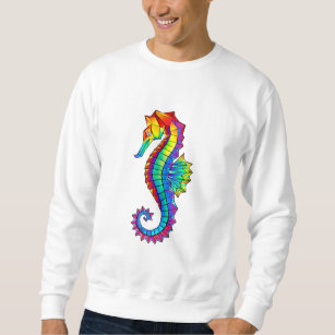 Rainbow Polygonal Seahorse Sweatshirt