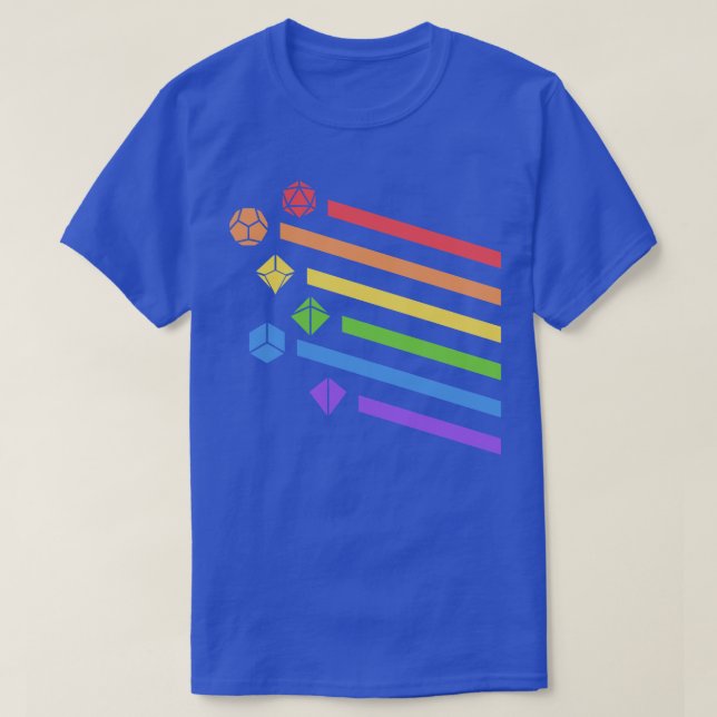 Rainbow Polyhedral Dice Set 2 T-Shirt (Design Front)