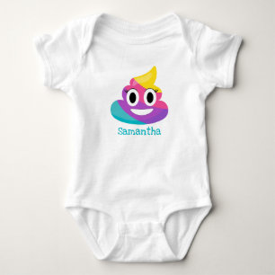 Rainbow Poop Emoji Baby Bodysuit