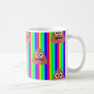 rainbow poop emoji coffee mug