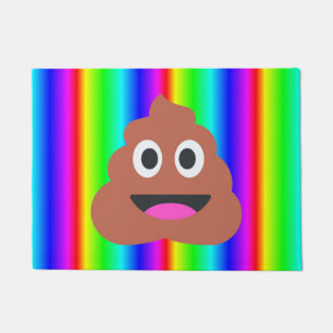 rainbow poop emoji doormat door mat