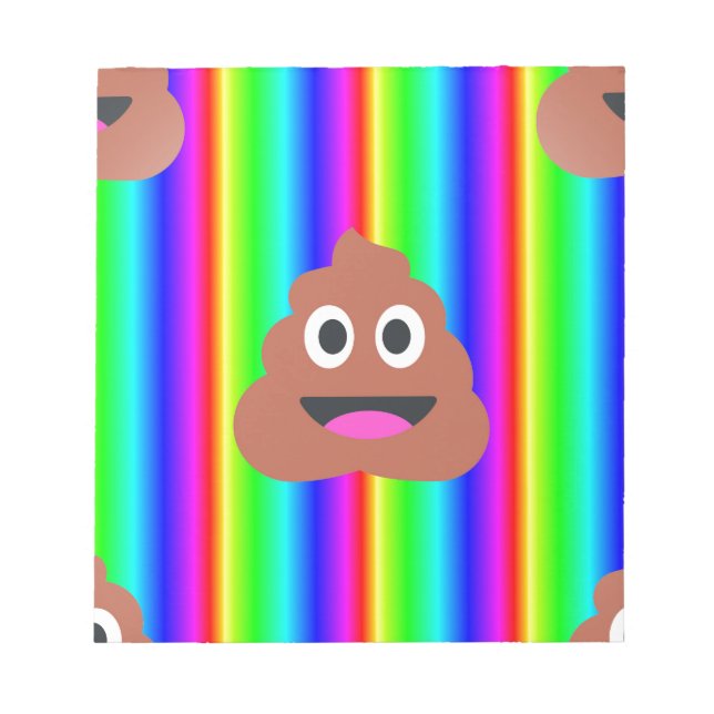 rainbow poop emoji notepad (Front)