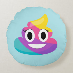 Rainbow Poop Emoji Pillow