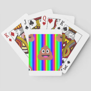 rainbow poop emoji playing cards