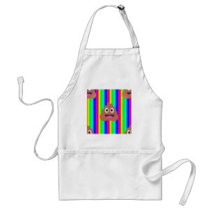 rainbow poop emoji standard apron