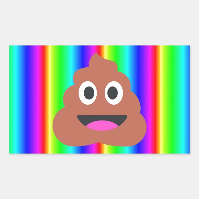 rainbow poop emoji sticker (Front)
