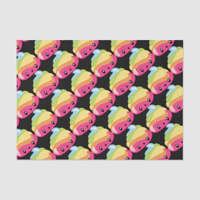 Rainbow Poop Emoji Tissue Paper (Front)