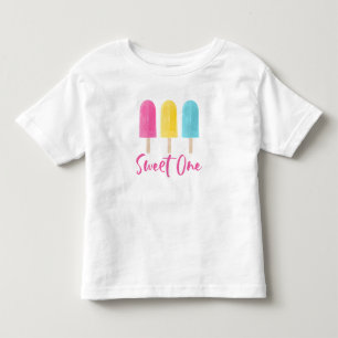 Rainbow Pop Sweet One summer 1st Birthday Toddler T-shirt